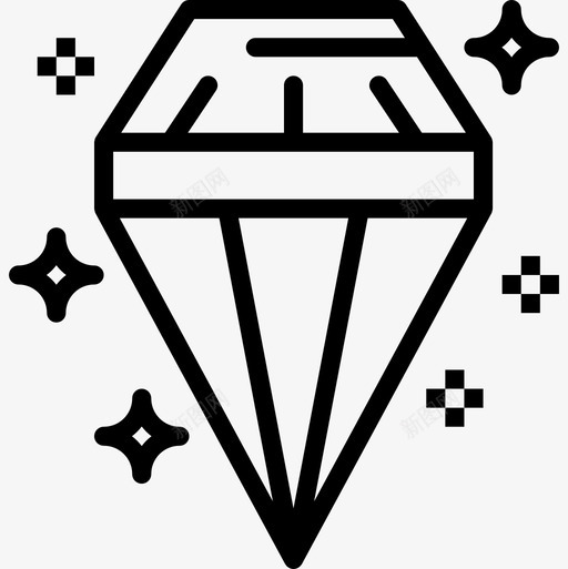 钻石嘻哈13直线型图标svg_新图网 https://ixintu.com 嘻哈13 直线型 钻石