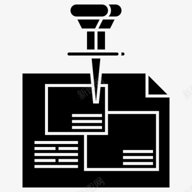 便笺文件通知图标图标