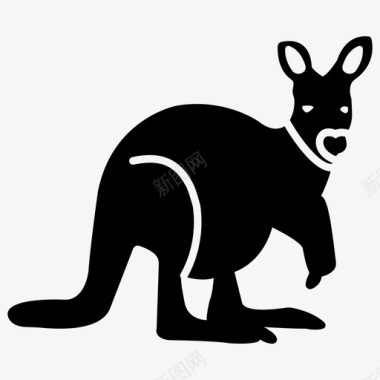 袋鼠动物澳大利亚动物图标图标