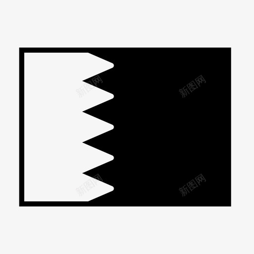 巴林国旗国家世界旗帜图标svg_新图网 https://ixintu.com 世界旗帜 国家 巴林国旗