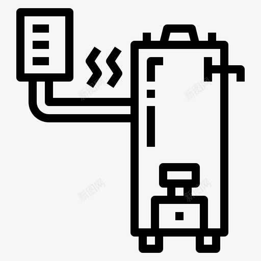 加热器建筑技术图标svg_新图网 https://ixintu.com 加热器 建筑 技术 水 水管工