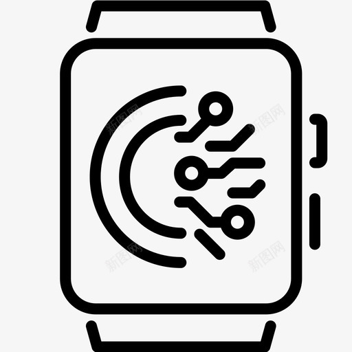 智能手表小工具智能图标svg_新图网 https://ixintu.com 人和 人工智能 小工 工具 手表 智能 机器 机器人 现代