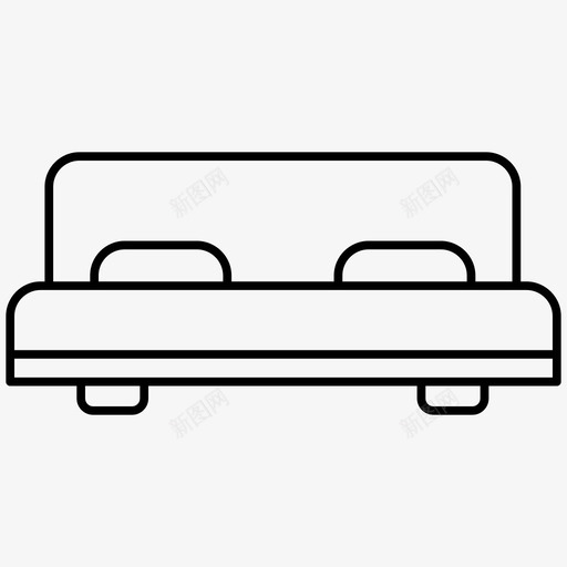 卧室家具床垫图标svg_新图网 https://ixintu.com 卧室 图标 家具 床垫 轮廓
