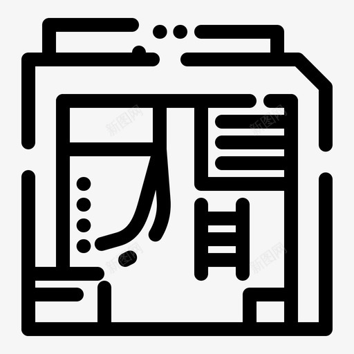 atx盒子机箱图标svg_新图网 https://ixintu.com atx 机箱 电脑 电脑硬件 盒子 虚线 视频制作