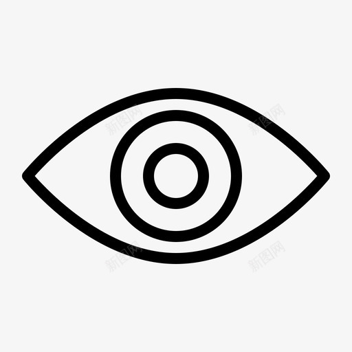 视图业务眼睛图标svg_新图网 https://ixintu.com ui 业务 大纲 眼睛 视图 视觉