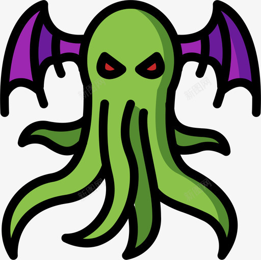 Cthulhu幻想13线性颜色图标svg_新图网 https://ixintu.com Cthulhu 幻想 线性 颜色