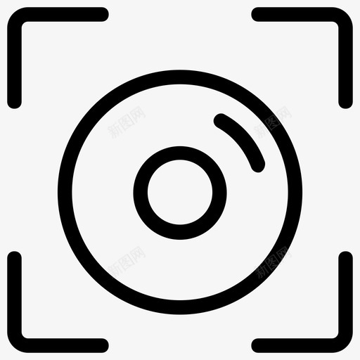 相机对焦自动对焦对焦扫描图标svg_新图网 https://ixintu.com 对焦扫描 生物测量线图标 目标 相机对焦 自动对焦 识别