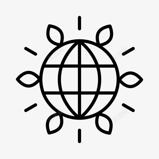 生态环境绿色能源图标svg_新图网 https://ixintu.com 持续 环境 生态 绿色 能源 自然