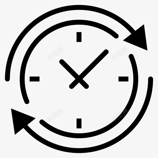日常事务事务时钟图标svg_新图网 https://ixintu.com 事务 日常 时钟 时间 时间表