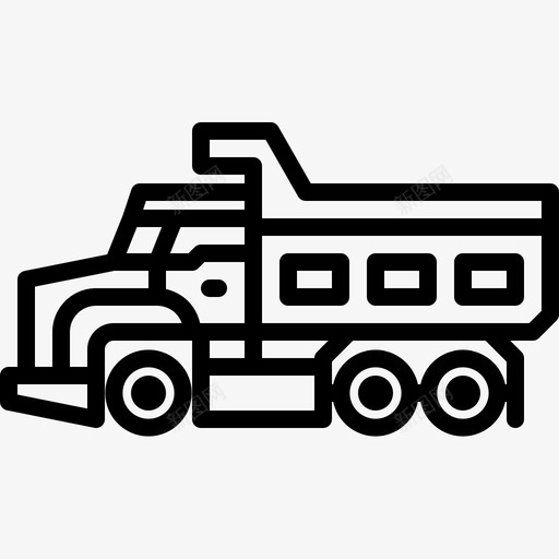 自卸车重型运输图标svg_新图网 https://ixintu.com 自卸车 车辆 运输 重型