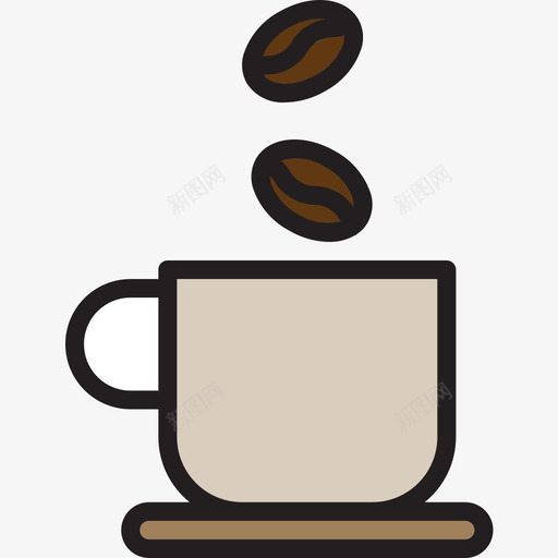 咖啡杯咖啡36线性颜色图标svg_新图网 https://ixintu.com 咖啡36 咖啡杯 线性颜色