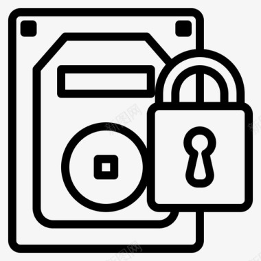 数据保护计算机安全图标图标