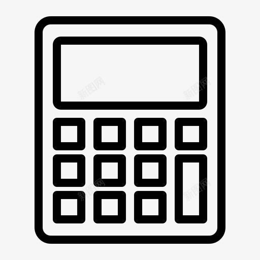 计算器会计计算图标svg_新图网 https://ixintu.com 会计 数学 计算 计算器 计算器大纲 金融