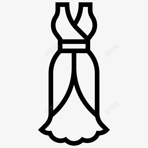 裙子漂亮衣服图标svg_新图网 https://ixintu.com 女人 时尚 法国 漂亮 符号 衣服 裙子