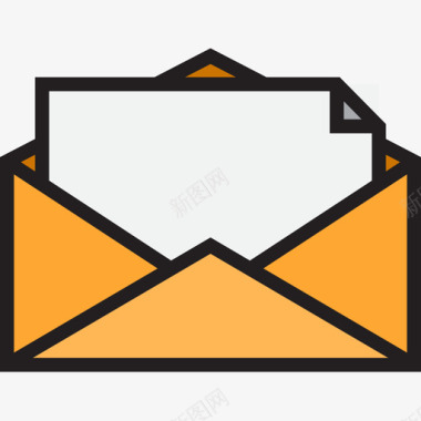 电子邮件文件18线颜色图标图标