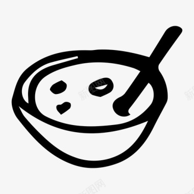 汤涂鸦食物图标图标