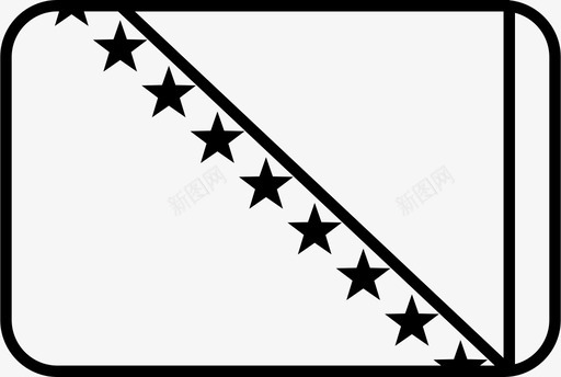 波斯尼亚和黑塞哥维那国旗波黑国旗波黑图标图标