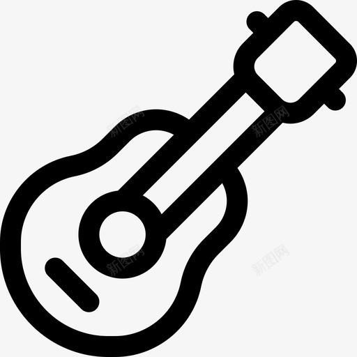 吉他创意工具23线性图标svg_新图网 https://ixintu.com 创意 吉他 工具 线性