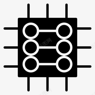 芯片数据网络图标图标