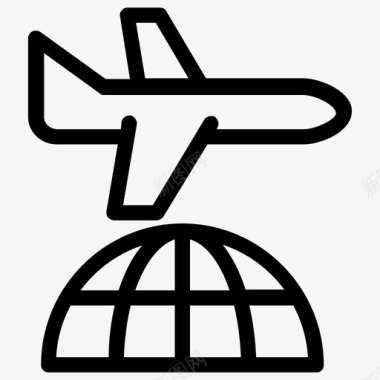 航空旅行航空运输国际旅行图标图标