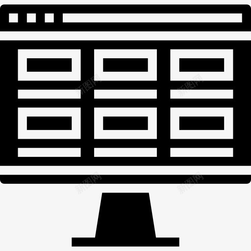 屏幕数字营销91实心图标svg_新图网 https://ixintu.com 实心 屏幕 数字营销91