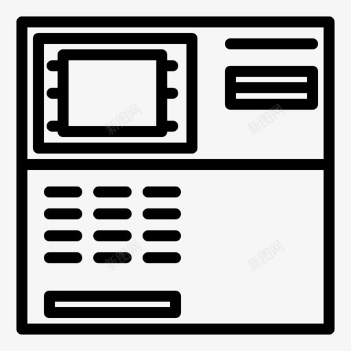 自动取款机网上购物电子商务图标svg_新图网 https://ixintu.com 取款机 电子商务 网上购物 自动