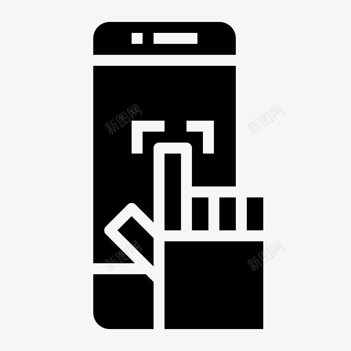 触摸手指电话图标svg_新图网 https://ixintu.com 手指 手机 技术 智能 电话 触摸