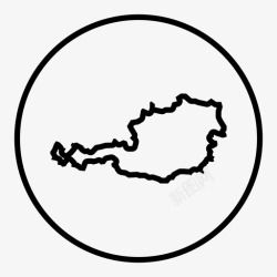 奥地利地图奥地利地图国家欧洲图标高清图片