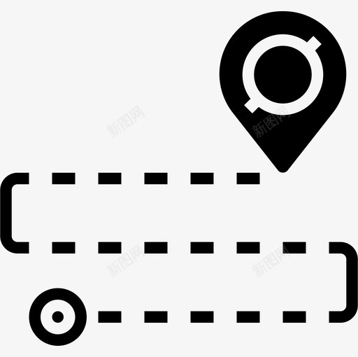 路线导航和地图12字形图标svg_新图网 https://ixintu.com 地图 字形 导航 路线
