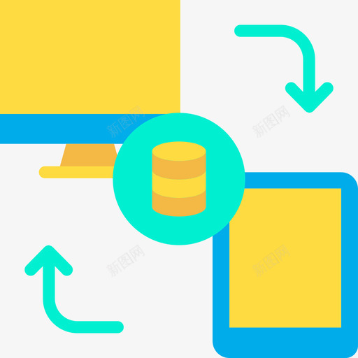 传输数据科学平面图标svg_新图网 https://ixintu.com 传输 平面 数据 科学
