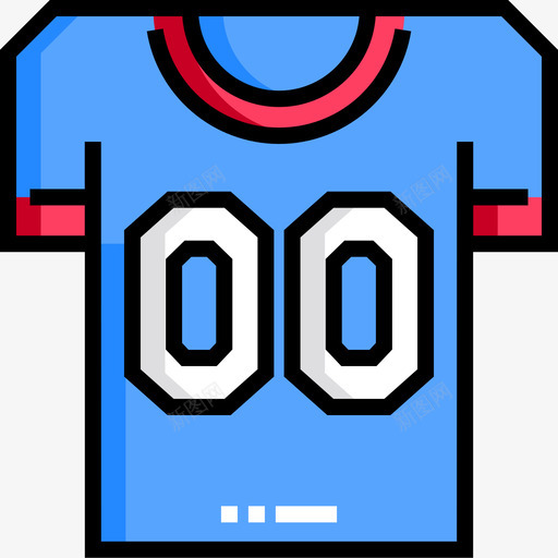 运动衫美式足球6线颜色图标svg_新图网 https://ixintu.com 美式 足球 运动衫 颜色