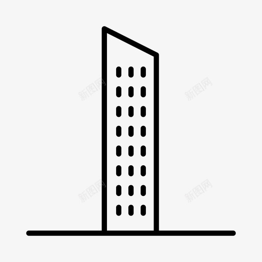 建筑物城市高层建筑图标svg_新图网 https://ixintu.com 办公室 城市 城镇 建筑物 高层建筑