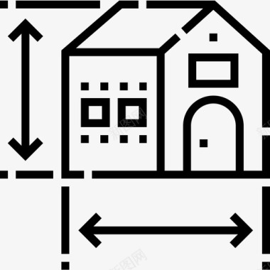 住宅建筑30线性图标图标
