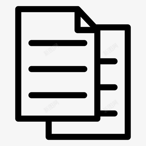 文件合同表格图标svg_新图网 https://ixintu.com 合同 文件 用户界面 纸张 表格