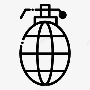 爆炸手榴弹军用图标图标