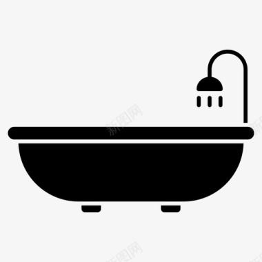 淋浴浴缸浴室图标图标