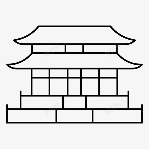 庆功宫亚洲大厦亚洲旅游图标svg_新图网 https://ixintu.com 亚洲地标 亚洲大厦 亚洲旅游 庆功宫 著名韩国 首尔地标