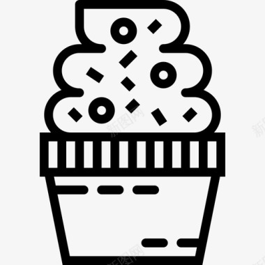 纸杯蛋糕婚礼154直系图标图标