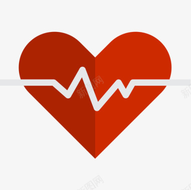 心电图健康护理20平坦图标图标