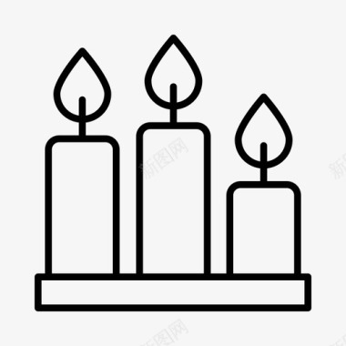 蜡烛印度教宗教图标图标