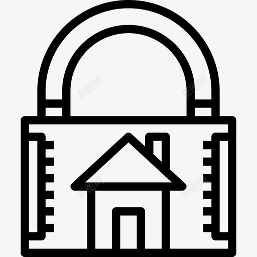 锁安全69线性图标svg_新图网 https://ixintu.com 安全 线性