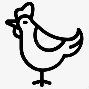鸡鸟奶制品图标图标