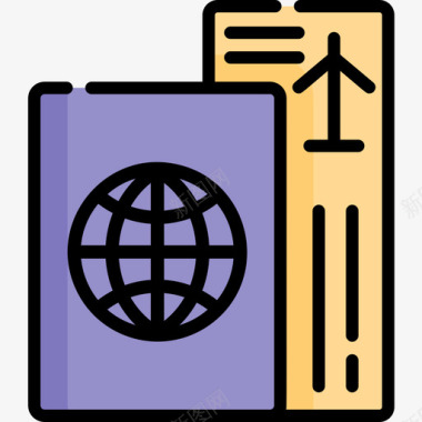 护照冬季旅行8正色图标图标