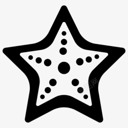 棘皮动物海星小行星棘皮动物图标高清图片