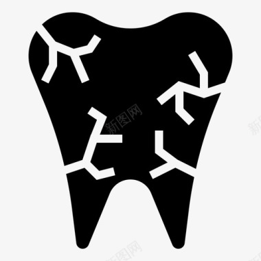 牙齿龋齿牙医图标图标