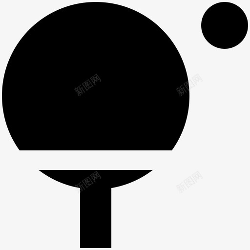 乒乓球球健身图标svg_新图网 https://ixintu.com 乒乓球 体育 健身 球拍 网球 运动