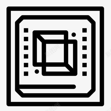 芯片计算机cpu图标图标