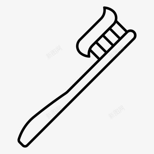 牙刷刷牙牙齿护理图标svg_新图网 https://ixintu.com 刷牙 口腔 护理 浴室 牙刷 牙齿