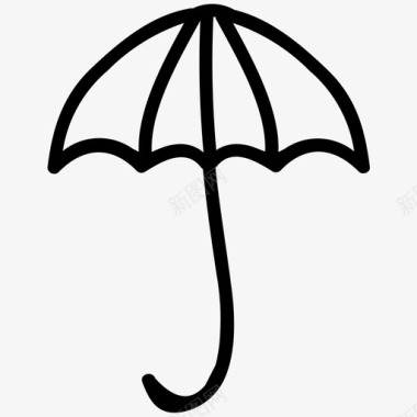 伞保护夏天图标图标