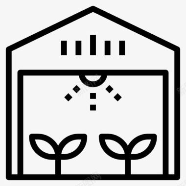 谷仓农业建筑图标图标